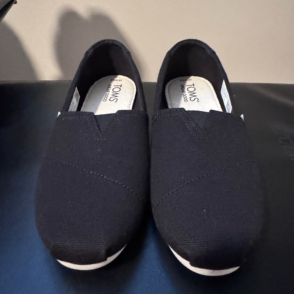 TOMS Black Slip-On Shoes